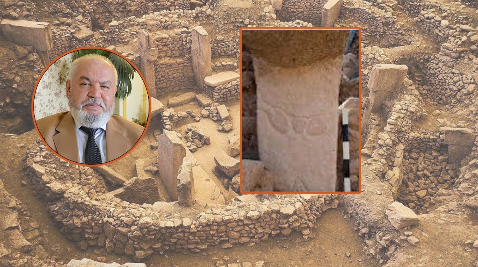 Göbeklitepe’de Şahmeran efsanesinin farklı versiyonunu barındıran taş;