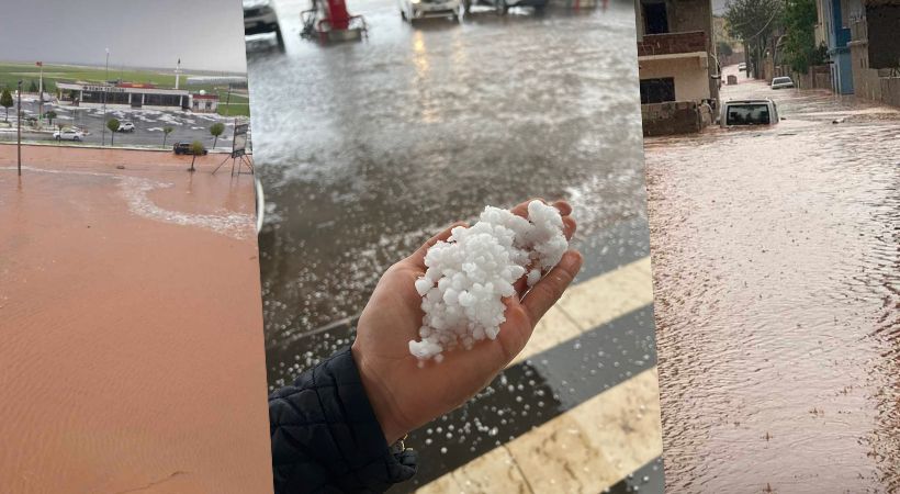 Urfalılar yağmur beklerken doluya tutuldu! Ekinler zarar gördü;