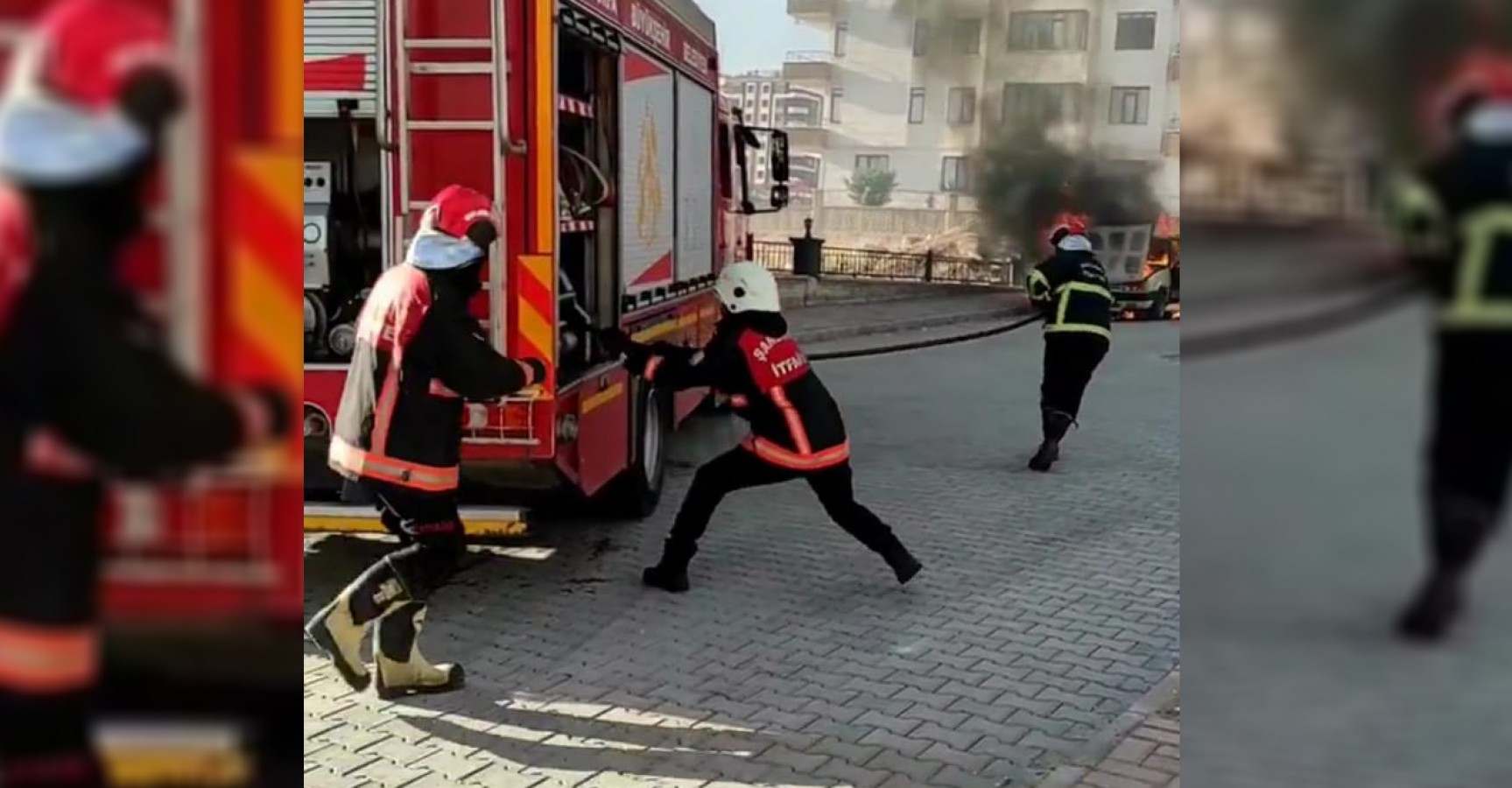 Şanlıurfa'da araç alev alev yandı!;