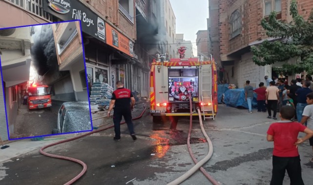 Eyyübiye'deki Yapı Malzemesi Satan İşyerinde Yangın Esnafları Korkuttu;