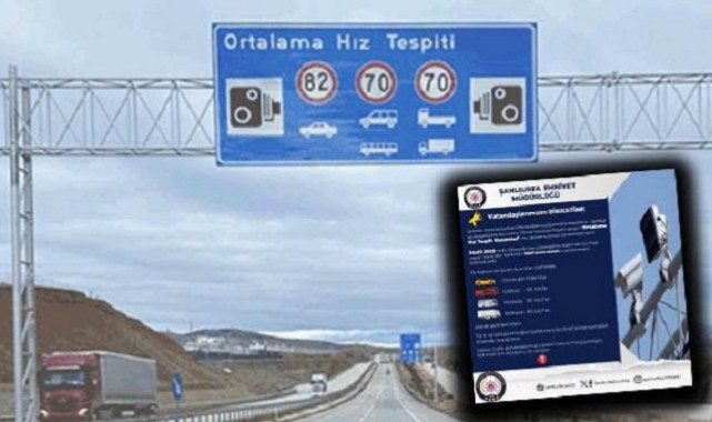 Şanlıurfa Caddelerinde Hız Yapanlar Yandı.. Ortalama Hız Tespit Sistemi Devrede;