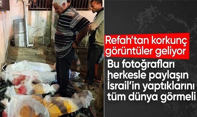 israil'in Bombaladığı Gazze'nin Refah Kampından Acı Fotoğraflar..