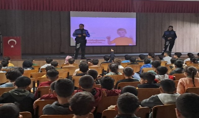 Urfa'da Polislerden Öğrencilere Güvenlik Eğitimi;