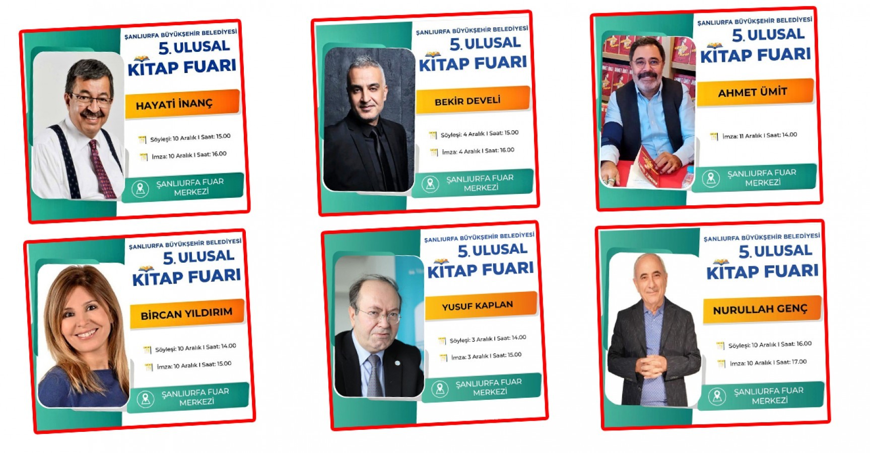 Şanlıurfa Kitap Fuarına Ünlü Yazarlar Gelecek..;