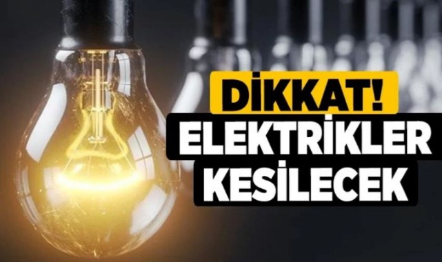 Şanlıurfa ve ilçeleri 7 Ekim Salı Günü Elektrik Çilesi Yaşayacak;